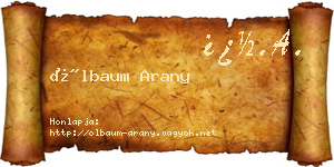Ölbaum Arany névjegykártya